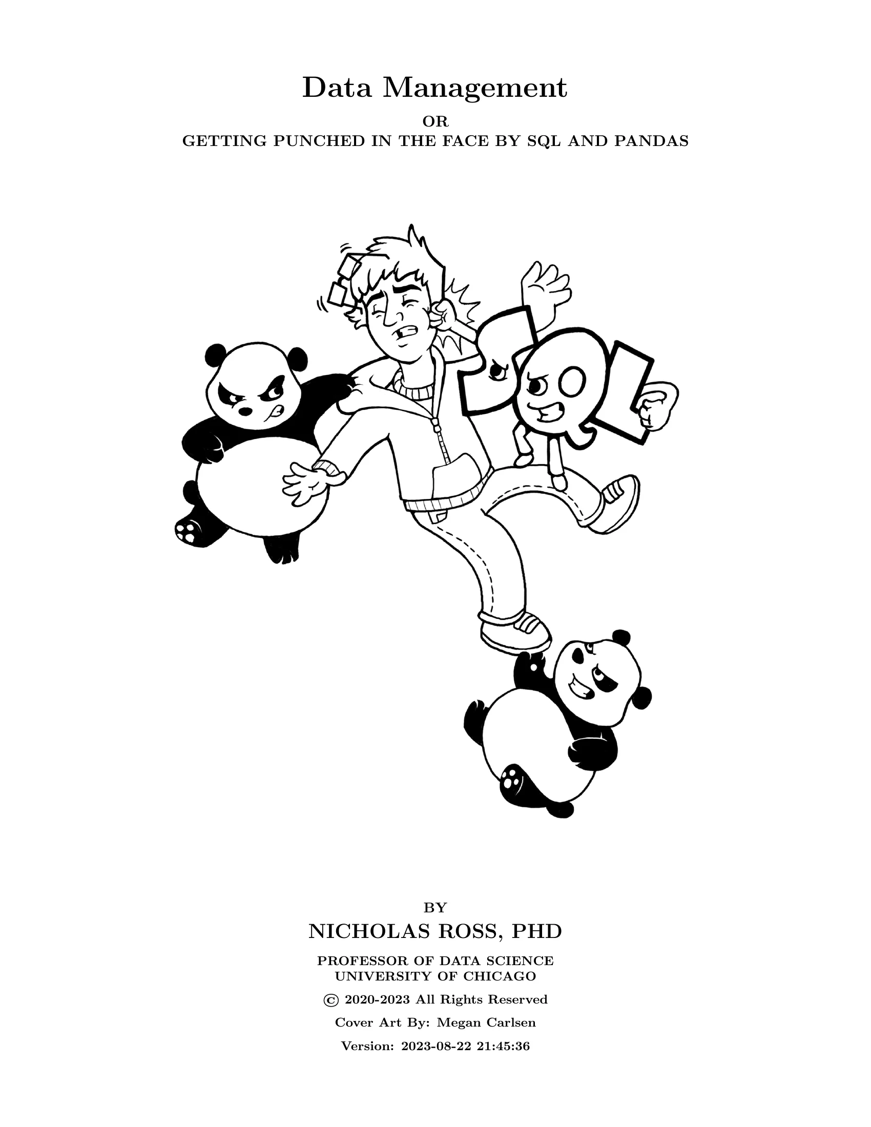 Data Management course notes cover page